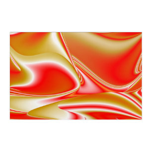 Love and Gold Abstract 3D Rainbowart Acrylic Print