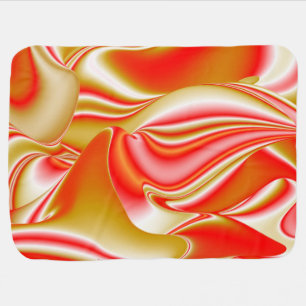 Love and Gold Abstract 3D Rainbowart Baby Blanket