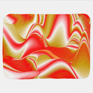 Love and Gold Abstract 3D Rainbowart Baby Blanket