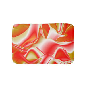 Love and Gold Abstract 3D Rainbowart Bath Mat