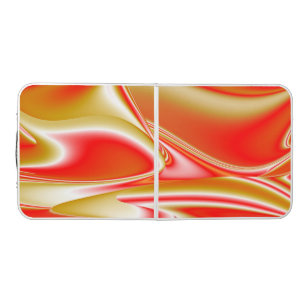 Love and Gold Abstract 3D Rainbowart Beer Pong Table
