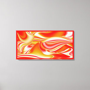 Love and Gold Abstract 3D Rainbowart Canvas Print