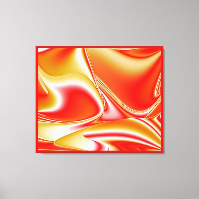 Love and Gold Abstract 3D Rainbowart Canvas Print (Front)