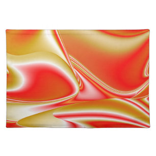 Love and Gold Abstract 3D Rainbowart Cloth Placemat