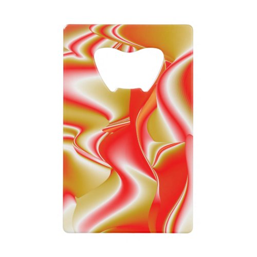 Love and Gold Abstract 3D Rainbowart Credit Card Bottle Opener