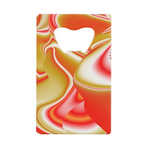 Love and Gold Abstract 3D Rainbowart Credit Card Bottle Opener