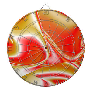 Love and Gold Abstract 3D Rainbowart Dart Board