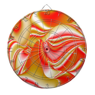 Love and Gold Abstract 3D Rainbowart Dart Board