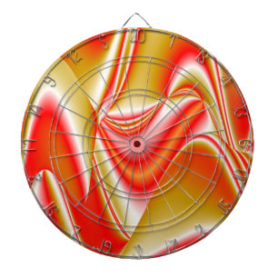 Love and Gold Abstract 3D Rainbowart Dart Board