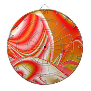 Love and Gold Abstract 3D Rainbowart Dart Board