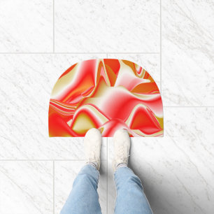 Love and Gold Abstract 3D Rainbowart Doormat