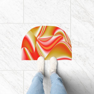 Love and Gold Abstract 3D Rainbowart Doormat