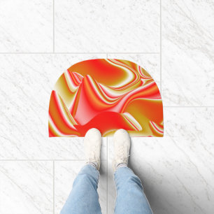 Love and Gold Abstract 3D Rainbowart Doormat