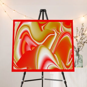 Love and Gold Abstract 3D Rainbowart Foam Board