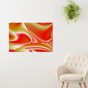 Love and Gold Abstract 3D Rainbowart Foam Board