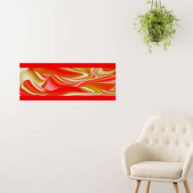 Love and Gold Abstract 3D Rainbowart Foam Board (In Situ (Wall))