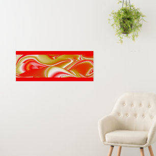 Love and Gold Abstract 3D Rainbowart Foam Board