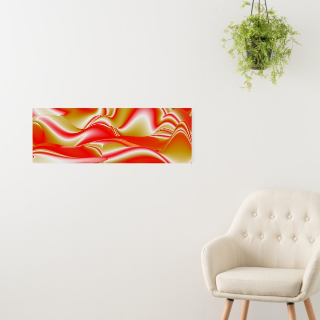 Love and Gold Abstract 3D Rainbowart Foam Board (In Situ (Wall))