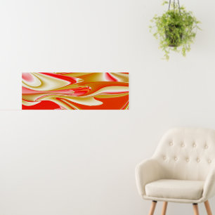 Love and Gold Abstract 3D Rainbowart Foam Board