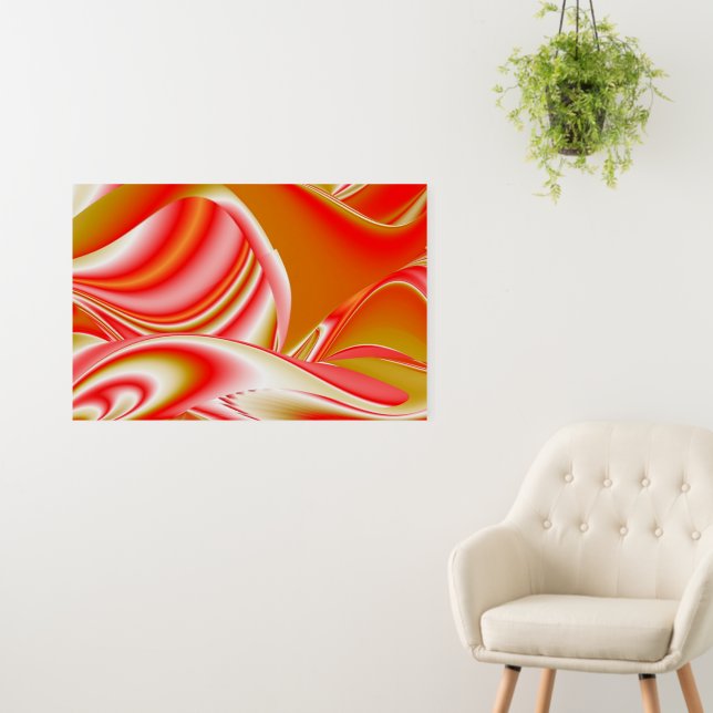 Love and Gold Abstract 3D Rainbowart Foam Board (In Situ (Wall))
