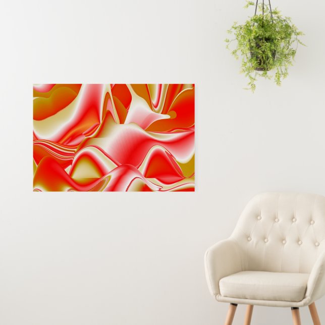 Love and Gold Abstract 3D Rainbowart Foam Board (In Situ (Wall))