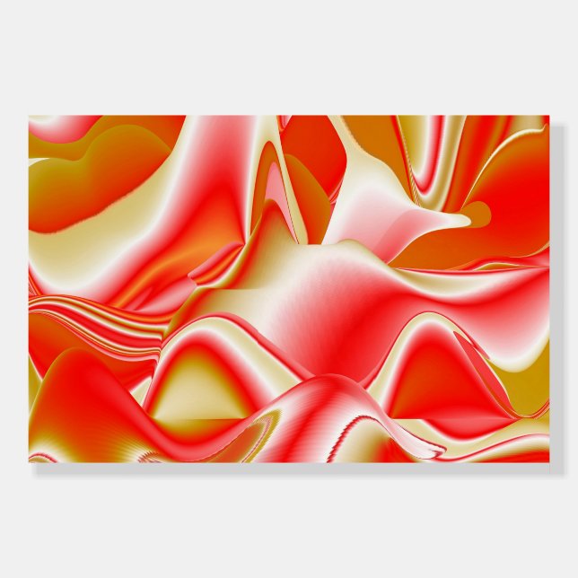 Love and Gold Abstract 3D Rainbowart Foam Board (Front)