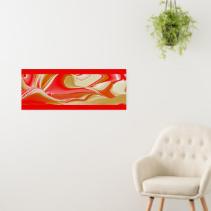 Love and Gold Abstract 3D Rainbowart Foam Board