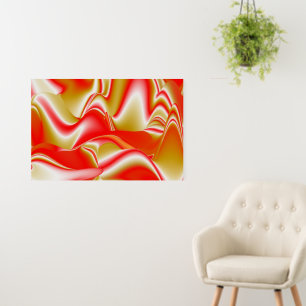 Love and Gold Abstract 3D Rainbowart Foam Board