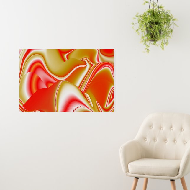 Love and Gold Abstract 3D Rainbowart Foam Board (In Situ (Wall))