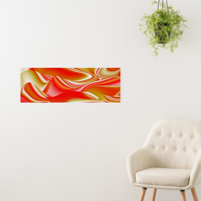 Love and Gold Abstract 3D Rainbowart Foam Board (In Situ (Wall))