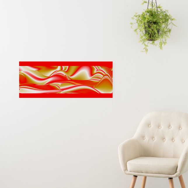 Love and Gold Abstract 3D Rainbowart Foam Board (In Situ (Wall))