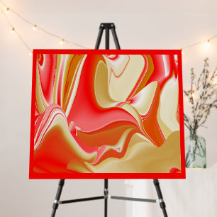 Love and Gold Abstract 3D Rainbowart Foam Board