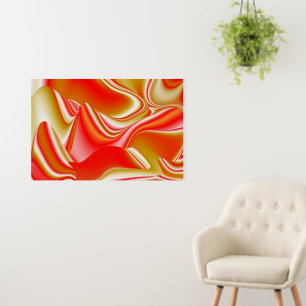 Love and Gold Abstract 3D Rainbowart Foam Board
