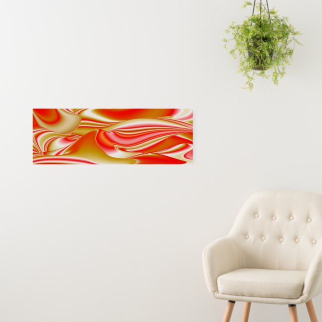 Love and Gold Abstract 3D Rainbowart Foam Board (In Situ (Wall))