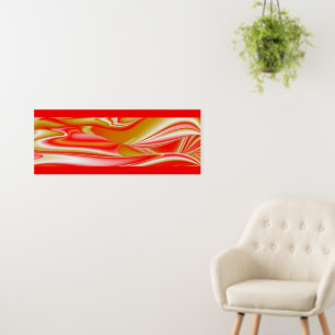 Love and Gold Abstract 3D Rainbowart Foam Board