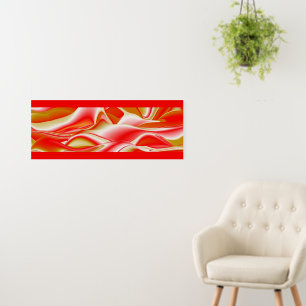 Love and Gold Abstract 3D Rainbowart Foam Board