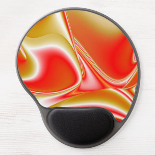 Love and Gold Abstract 3D Rainbowart Gel Mouse Pad
