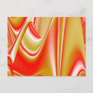 Love and Gold Abstract 3D Rainbowart Holiday Postcard