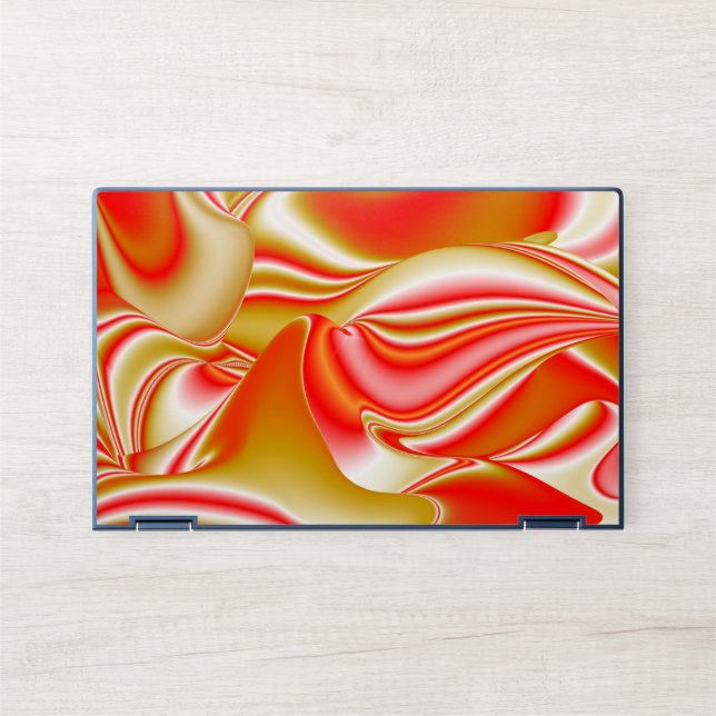 Love and Gold Abstract 3D Rainbowart HP Laptop Skin (Front)