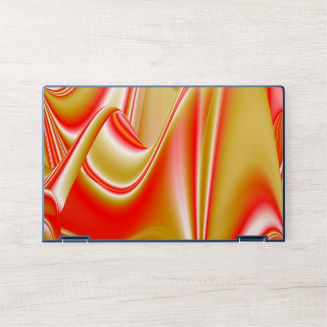 Love and Gold Abstract 3D Rainbowart HP Laptop Skin (Front)
