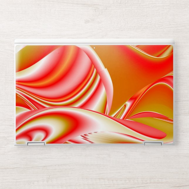 Love and Gold Abstract 3D Rainbowart HP Laptop Skin (Front)