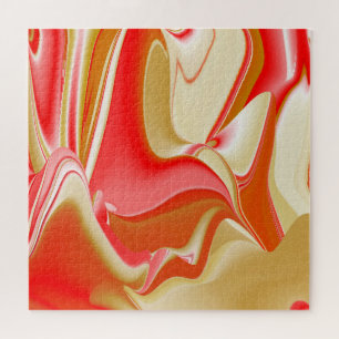 Love and Gold Abstract 3D Rainbowart Jigsaw Puzzle