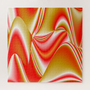 Love and Gold Abstract 3D Rainbowart Jigsaw Puzzle