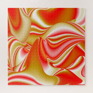 Love and Gold Abstract 3D Rainbowart Jigsaw Puzzle