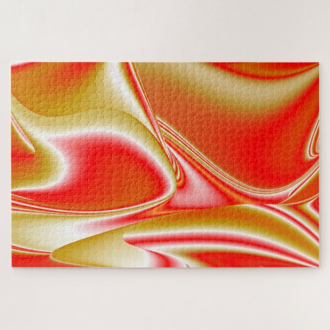 Love and Gold Abstract 3D Rainbowart Jigsaw Puzzle (Horizontal)