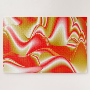 Love and Gold Abstract 3D Rainbowart Jigsaw Puzzle