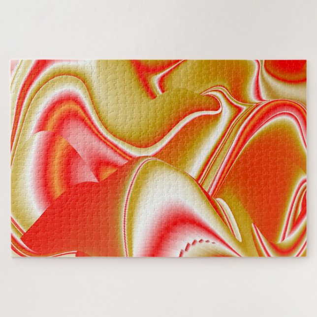 Love and Gold Abstract 3D Rainbowart Jigsaw Puzzle (Horizontal)