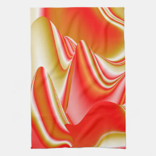 Love and Gold Abstract 3D Rainbowart Kitchen Towel