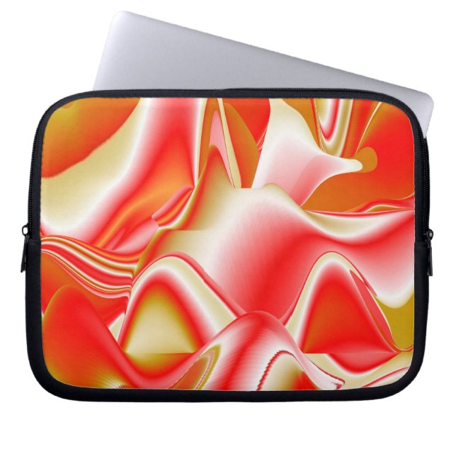 Love and Gold Abstract 3D Rainbowart Laptop Sleeve (Front)