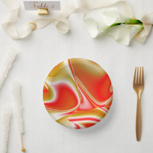 Love and Gold Abstract 3D Rainbowart Paper Bowls